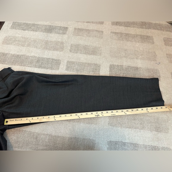 St. John Women’s Wool Silk Blend Emma Trousers Charcoal Gray (Size 12) - Picture 8 of 8